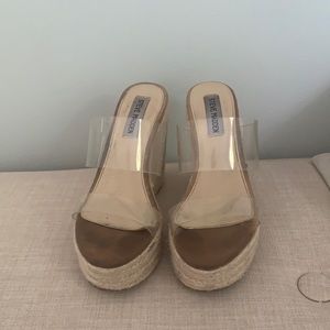Steve Madden Wedge with Clear Strap